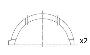 Thrust Washer, crankshaft